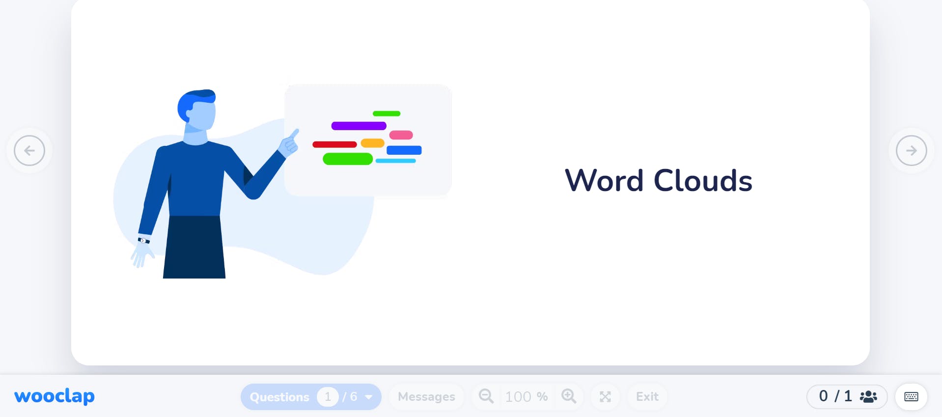 Create interactive word clouds with our template